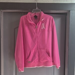 Reebok Women's NFL Team Apparel Pink Zip Sweatshirt